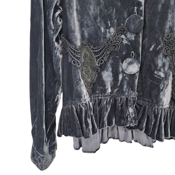 Taylor G Women's Velvet Vintage Button Jacket - S - Picture 4 of 5